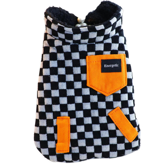 Thick Chessboard Plaid Double-sided Vest
