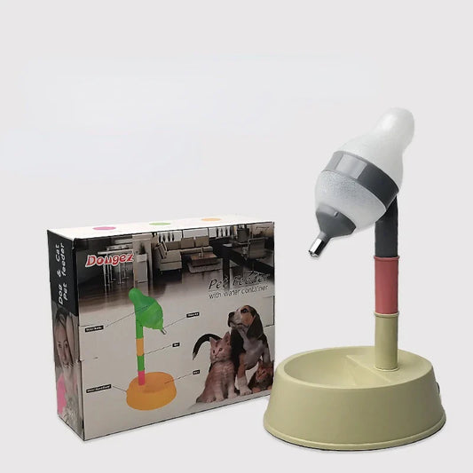 KFX-0028093 Adjustable Height Dog Waterer with All-in-One Cat Drinking Bowl and Pet Feeding Station