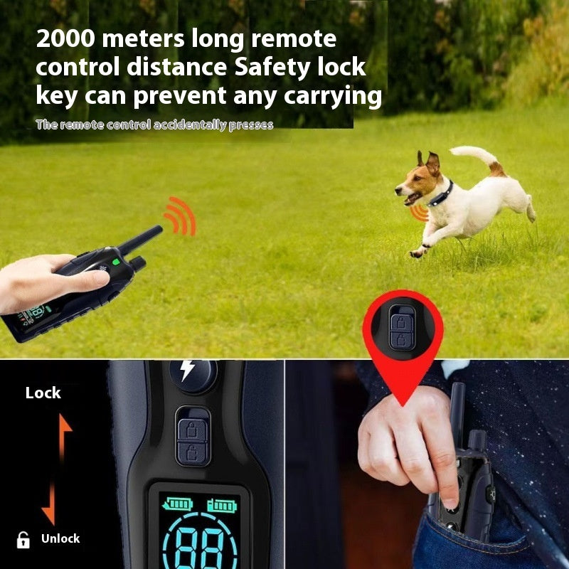 KFX-0117437 Remote Control Dog Training Collar - Waterproof, Color Screen, Dual Power, 1000m/2000m Range