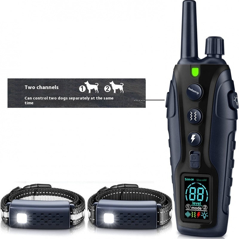 KFX-0117437 Remote Control Dog Training Collar - Waterproof, Color Screen, Dual Power, 1000m/2000m Range