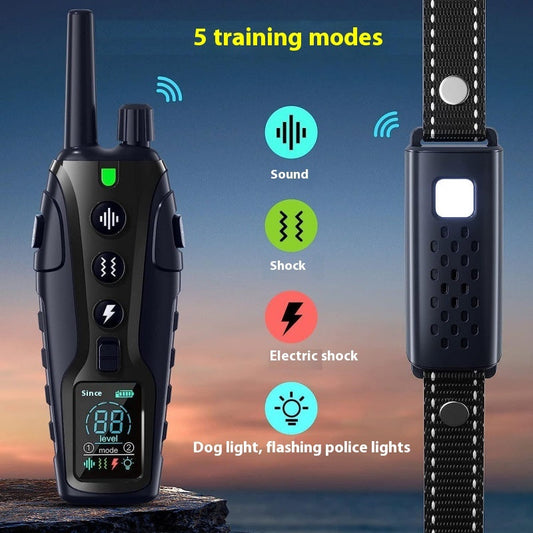 KFX-0117437 Remote Control Dog Training Collar - Waterproof, Color Screen, Dual Power, 1000m/2000m Range