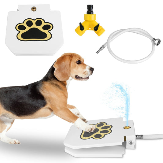 KFX-0126397 Step-On Activated Outdoor Dog Water Fountain with Interactive Paw Pedal Valve
