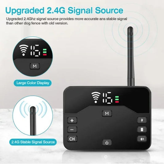 KFX-0156605 Wireless Electric Dog Fence System with Rechargeable Collar for Training and Containment