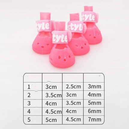 KFX-0263997 Dog Summer Sandals in Cow Leather with Comfortable Fabric Upper and Grape Granule Design