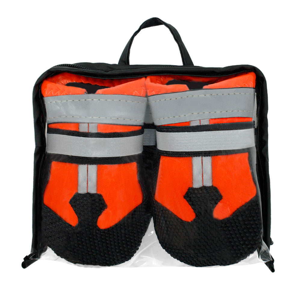KFX-0362301 Waterproof Dog Shoes for Autumn and Winter - Slip-Resistant, Warm, and Wear-Resistant Footwear (4pcs)