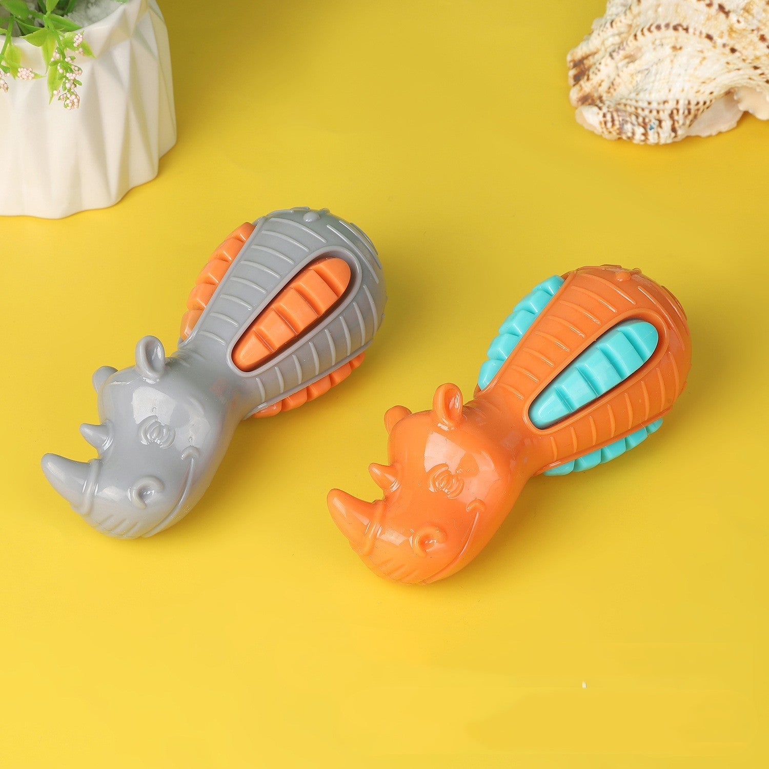 KFX-0422845 Floating Tooth Cleaning Chew Toy for Dental Care - TPR Material, 6.3x6.3x9cm, Available in Red, Blue, Orange, Gray