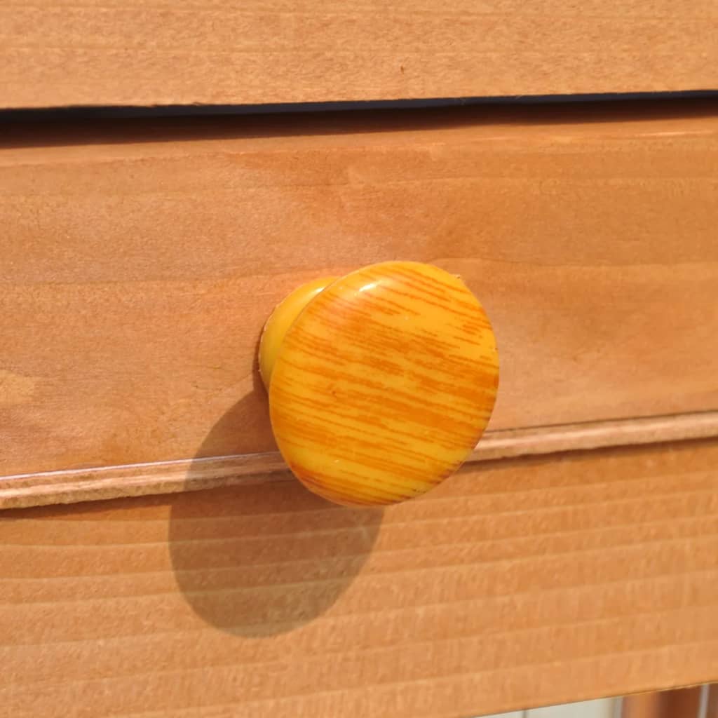 KFX-0482621 Two-Level Rabbit Hutch with Pine Wood Frame and Weather-Resistant Roof, Easy Cleaning Design