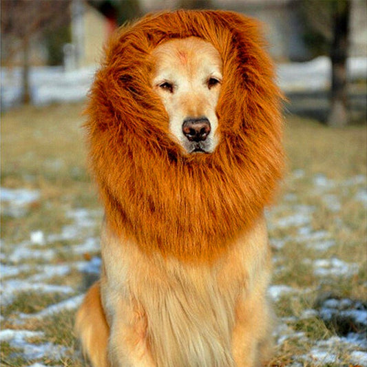 KFX-0531133 Lion Mane Costume Wig for Large Dogs - Fits Head Circumference Up to 74cm