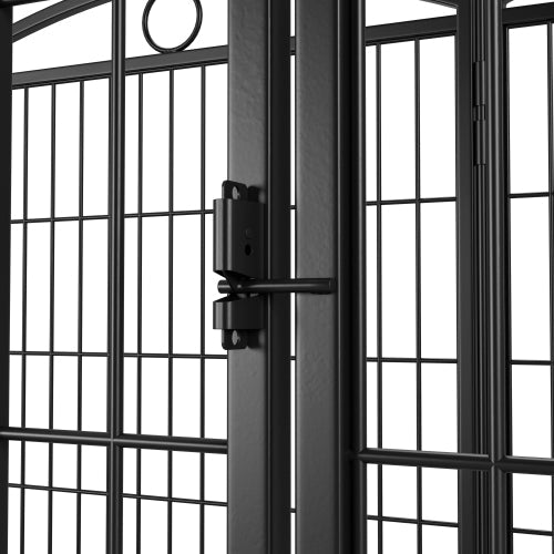 KFX-0548157 32 Inch 8 Panel Metal Dog Playpen for Indoor and Outdoor Use with Door, Heavy Duty Design