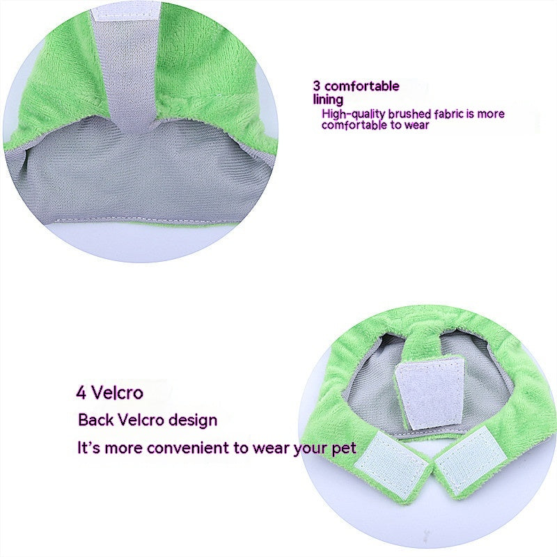 KFX-0577981 Creative Handmade Pet Bird Clothing – Stylish Outfits in Pink, Green, Blue, and Yellow