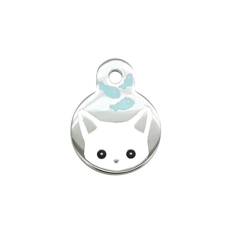 KFX-0596669 Cute Cartoon Cat and Fish Pendant for Dogs – Alloy Ornament Collar Accessory
