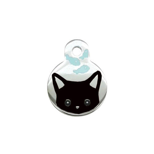 KFX-0596669 Cute Cartoon Cat and Fish Pendant for Dogs – Alloy Ornament Collar Accessory