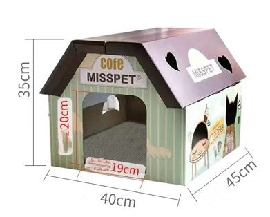 KFX-0612285 Milk Carton Cat Scratcher Toy - High-Density Corrugated Paper, Multiple Flavors