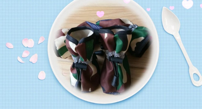 KFX-0755517 Stylish Tarpaulin Dog Shoes for Puppies in Various Colors