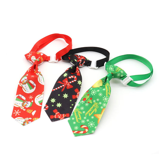KFX-0778173 Christmas Pet Bow Tie - Colorful Ribbon Design for Year-Round Festivities