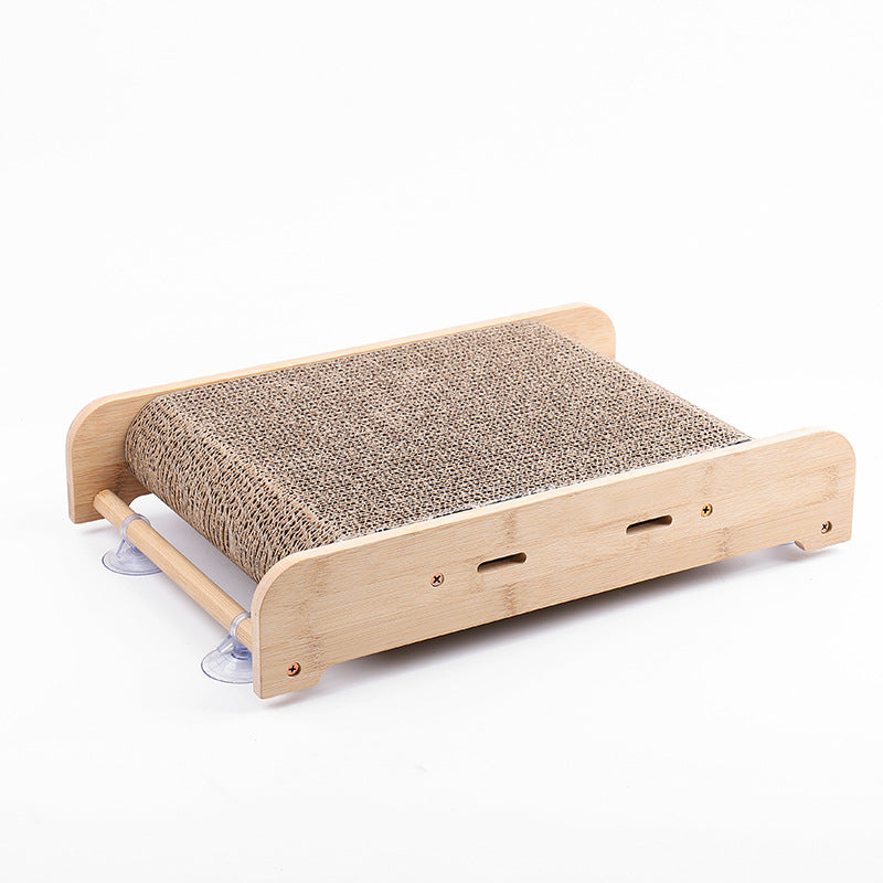 KFX-0808893 Vertical Cat Scratcher with Suction Cup, Durable Corrugated Paper Sofa Protector