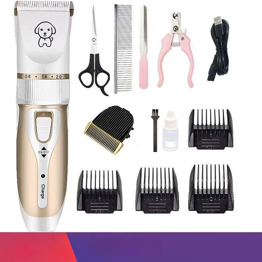 KFX-0826045 Electric Pet Clipper for Cats and Dogs with Stainless Steel Ceramic Blades and Accessories