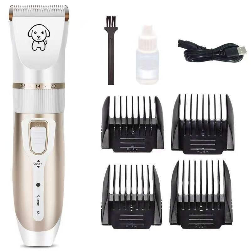 KFX-0826045 Electric Pet Clipper for Cats and Dogs with Stainless Steel Ceramic Blades and Accessories