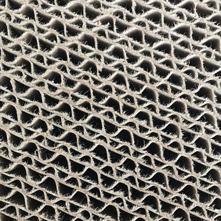 KFX-0874429 Wave-Shaped Corrugated Paper Cat Scratcher - Earthy Brown, 45x12.5x5cm