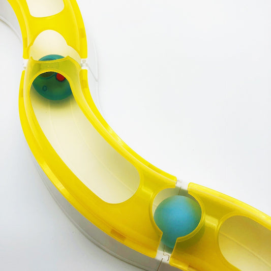 KFX-0881597 Interactive Cat Sounding Toy Track Ball - Orange Fun Turntable for Cats