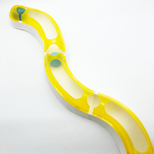 KFX-0881597 Interactive Cat Sounding Toy Track Ball - Orange Fun Turntable for Cats