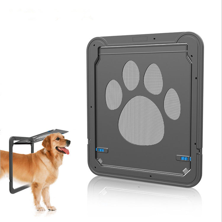 KFX-0983741 Lockable Plastic Pet Door for Screens and Windows - Durable ABS Material, Easy Access for Dogs and Cats, Black