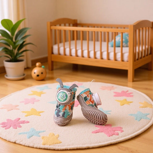 KFX-1017661 Breathable Mesh Pet Shoes for Small Dogs with Rotating Button - Multiple Colors Available