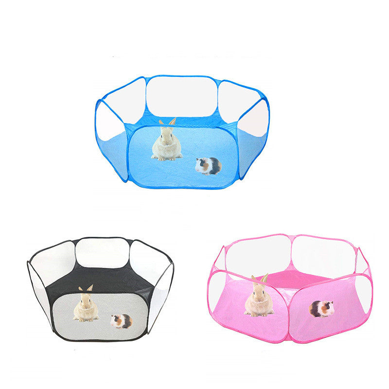 KFX-1039677 Folding Portable Playpen for Small Animals - Breathable Mesh Pet Tent for Indoor & Outdoor Use