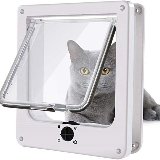KFX-1049277 Interior Cat and Dog Door with Rotary Lock and Magnetic Closure - Weatherproof, Multiple Sizes Available