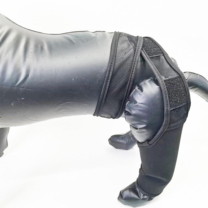 KFX-1050429 Dog Thigh Protector for Front and Rear Leg Fractures, Neoprene Fabric Mesh, Casual Design, Size S-XL, Black
