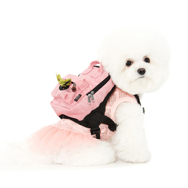 KFX-1132861 Washable Square Pet Backpack for Small Dogs - Pink, Army Green, Yellow Options
