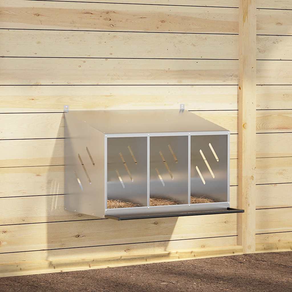 KFX-1170749 Olive Green Chicken Nesting Box with 3 Compartments for Comfortable Egg Laying