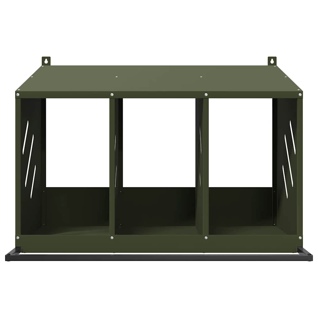 KFX-1170749 Olive Green Chicken Nesting Box with 3 Compartments for Comfortable Egg Laying