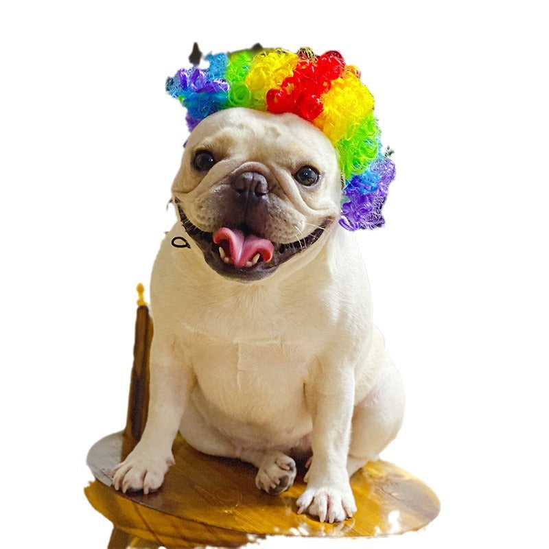 KFX-1186493 Pet Wig Sheath for Parties - Various Colors and Styles, Fits Head Circumference 30-60cm