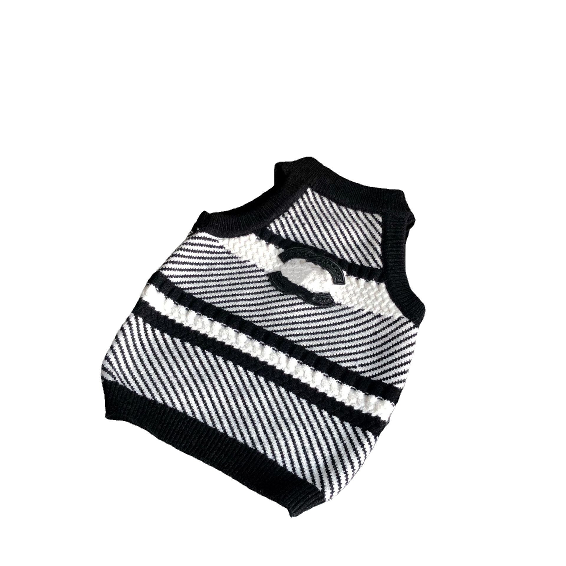 KFX-1221181 Acrylic Pullover Pet Sweater in Black and White, XS to XXL Sizes Available