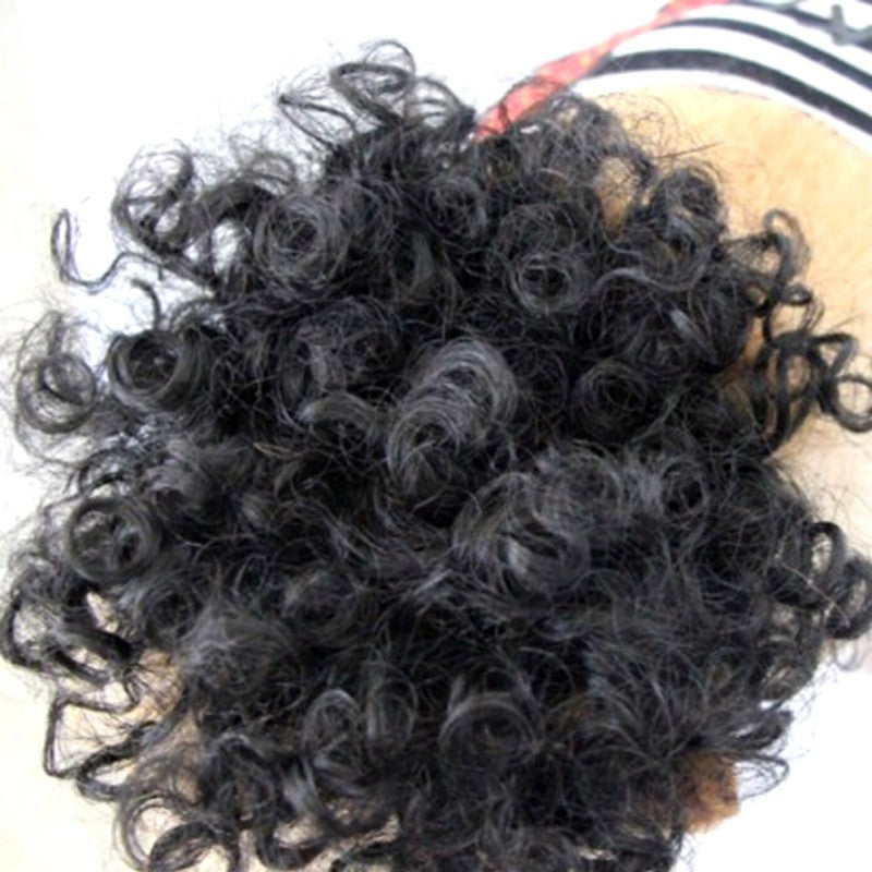 KFX-1252029 Pet Funny Wig Headgear in Black Explosive, Red Explosive, and Ruth Braid Styles