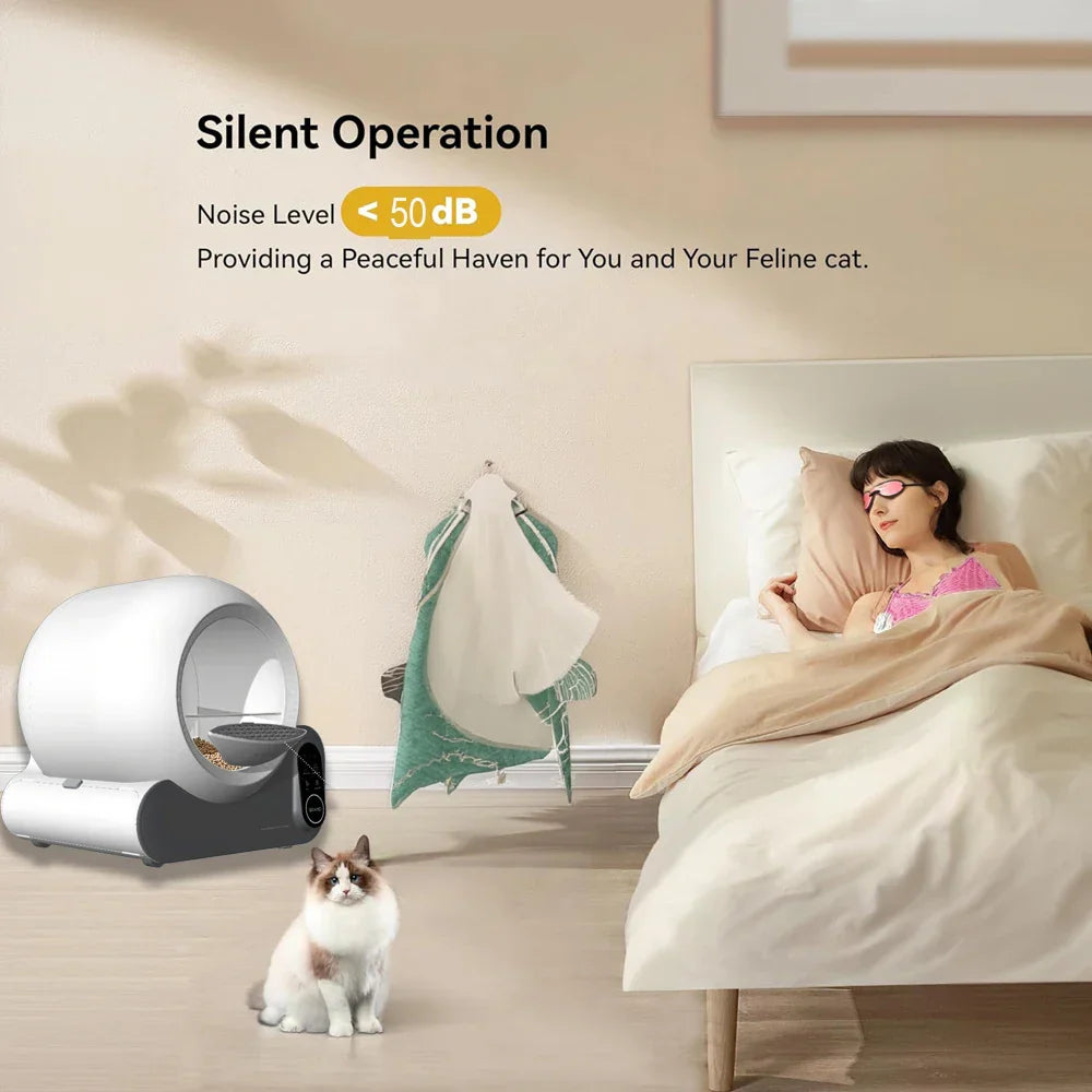 KFX-130003 Automatic 70L Self-Cleaning Cat Litter Box with Tuya App Control and Odor Control Features