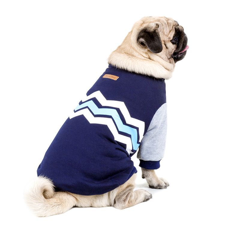KFX-1352253 Cozy Pure Cotton Pet Hoodie Sweatshirt in Blue and Pink for Dogs