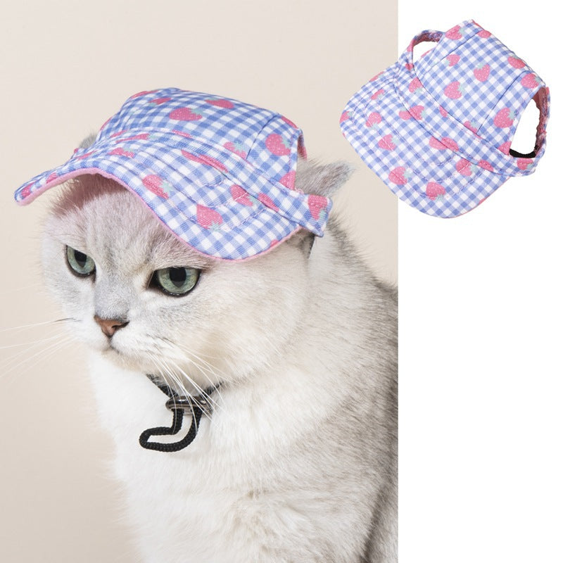 KFX-1383101 Pet Baseball Cap with Wind and Sun Protection in Various Patterns and Sizes