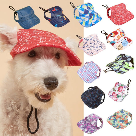 KFX-1383101 Pet Baseball Cap with Wind and Sun Protection in Various Patterns and Sizes