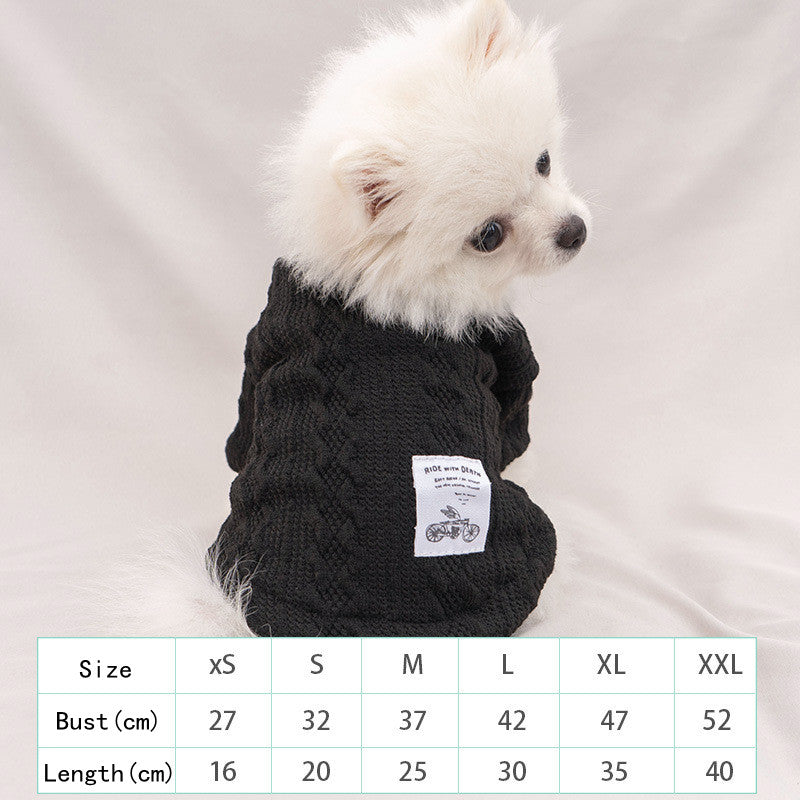KFX-1385021 Warm Hooded Sweater for Pets in Plus Velvet and Classic Colors