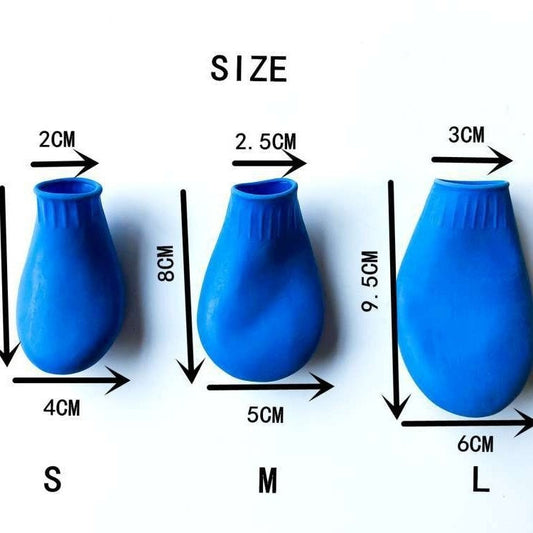 KFX-1476413 Waterproof Rubber Pet Boots with Non-Slip Straps - Available in Black, Red, Blue, Orange, Sizes S, M, L