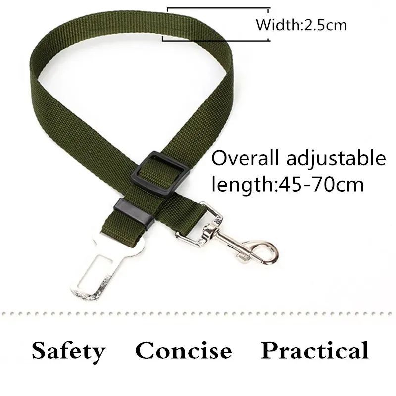 KFX-1493693 Adjustable Dog Seat Belt Harness Leash - Dog Collar for Safe Travel in Cars