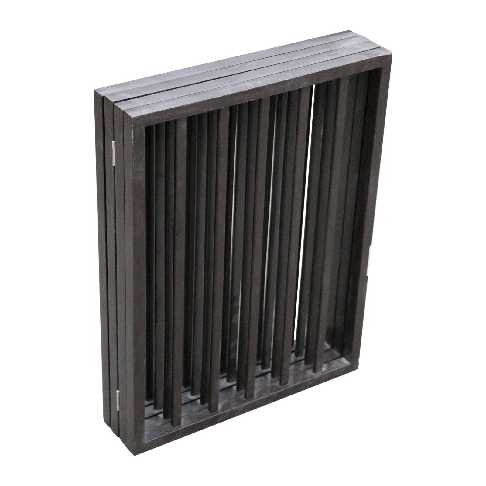 KFX-1498429 Freestanding Dark Brown Wooden Pet Gate for Doorways and Stairs