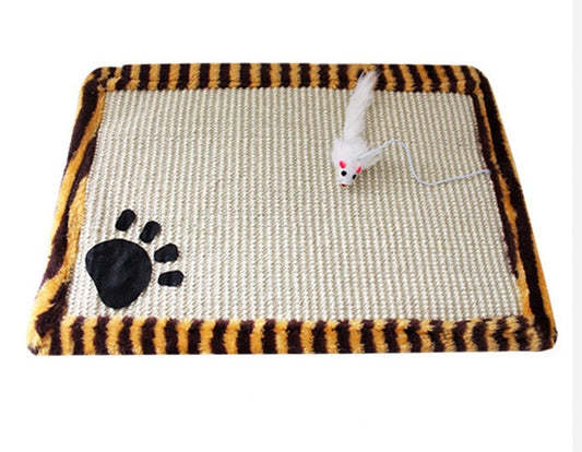 KFX-1562557 Cat Scratching Mat - Durable Cat Scratch Board in Multiple Colors (Khaki, Gray, Pink, Yellow Stripe, Black and White Stripe) - 45cm x 30cm