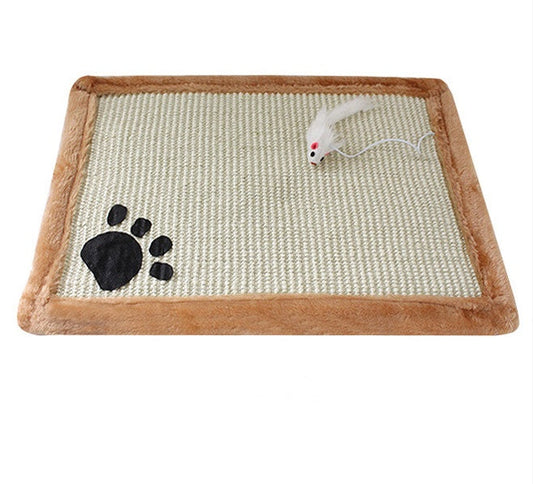 KFX-1562557 Cat Scratching Mat - Durable Cat Scratch Board in Multiple Colors (Khaki, Gray, Pink, Yellow Stripe, Black and White Stripe) - 45cm x 30cm