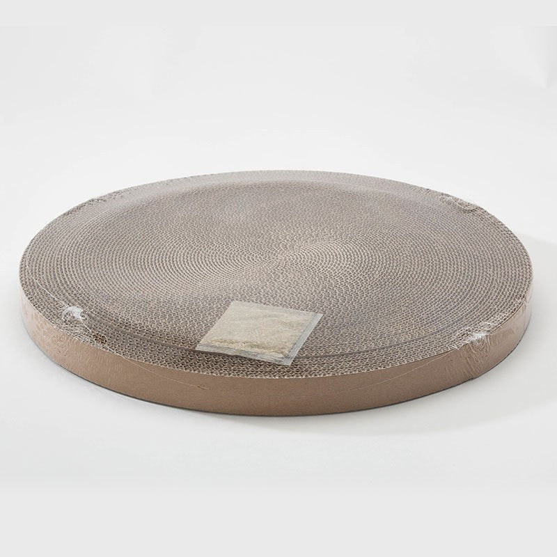 KFX-1595325 Three-in-One Corrugated Cat Scratch Board and Toy with Balls - Grey Green / Milky White