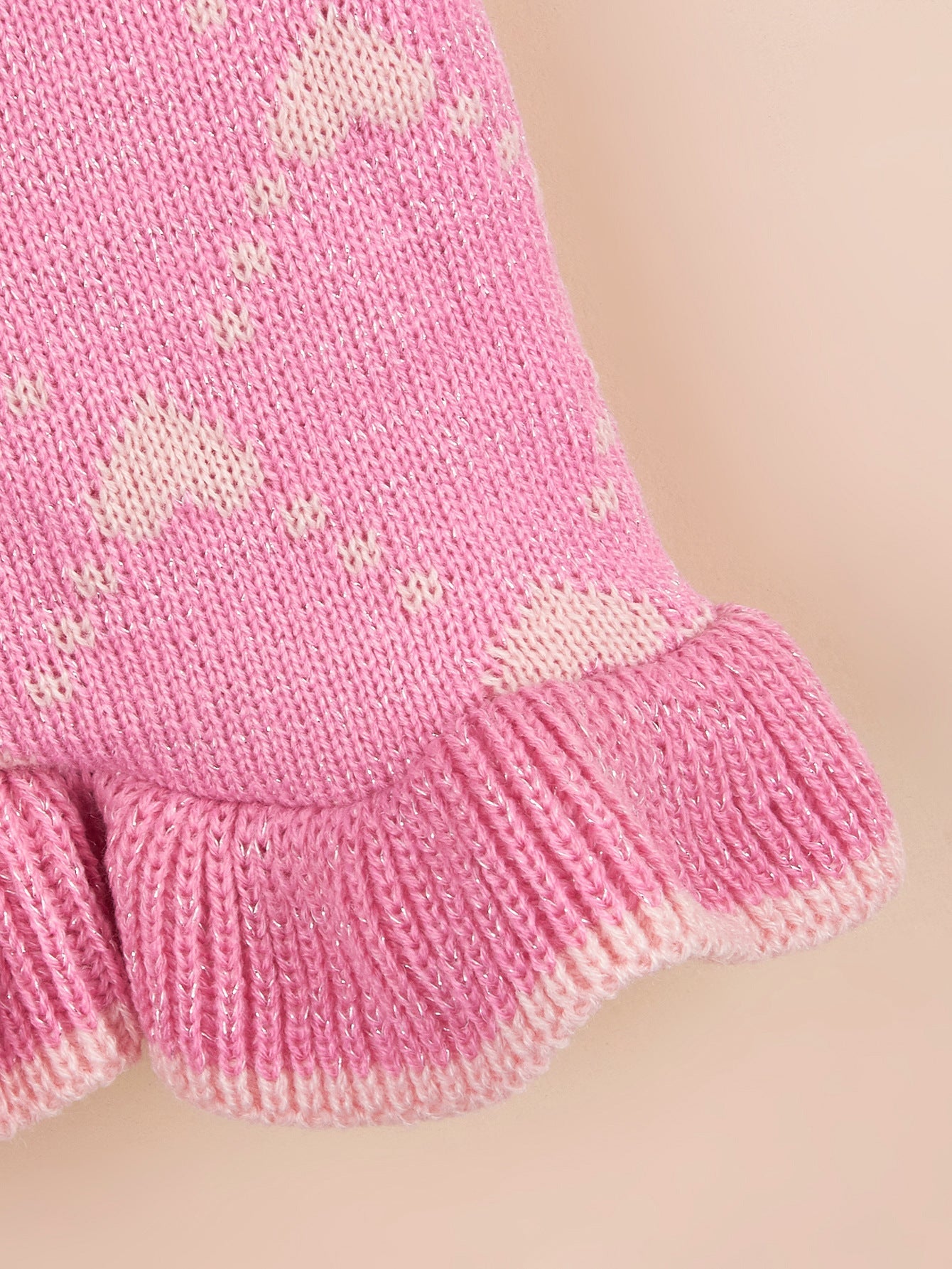 KFX-1647165 Cute Winter Knit Small Dog Sweater Hoodie with Heart Design