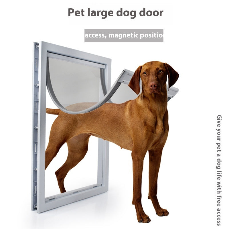KFX-1671869 Large PVC Pet Dog Door with Waterproof Cover for Easy Access