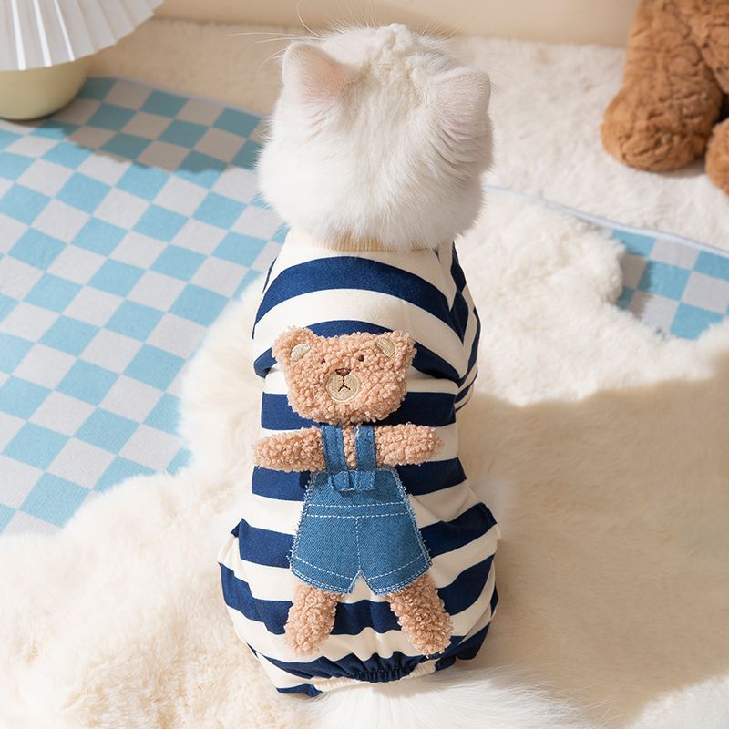 KFX-1692093 Adorable Anti-Lint Pet Clothes for Cats - Multiple Designs & Sizes Available